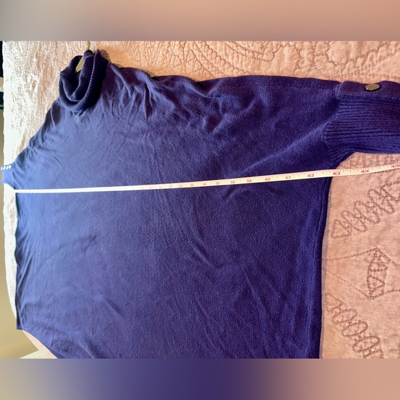 Alfani Women’s Turtleneck Poncho Sweater Purple Small - Picture 9 of 14